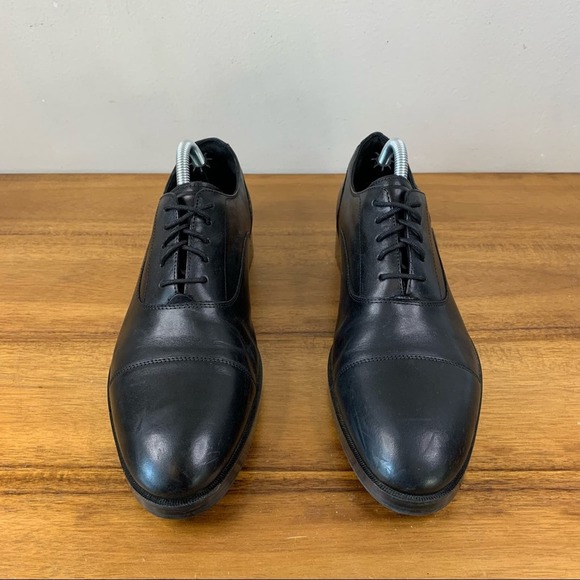 Cole Haan Mens Harrison Grand Black Leather Cap Toe Oxford Size 8 - Picture 2 of 9
